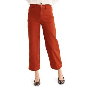Madewell Slim Emmett Wide-Leg Crop in Russet